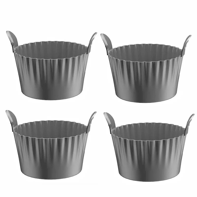 Silicone Air Fryer Egg Poacher Cupcake Baking Cups Reusable Non-Stick Ramekins for Air Fryer Ovens Air Fryer Silicone Basket