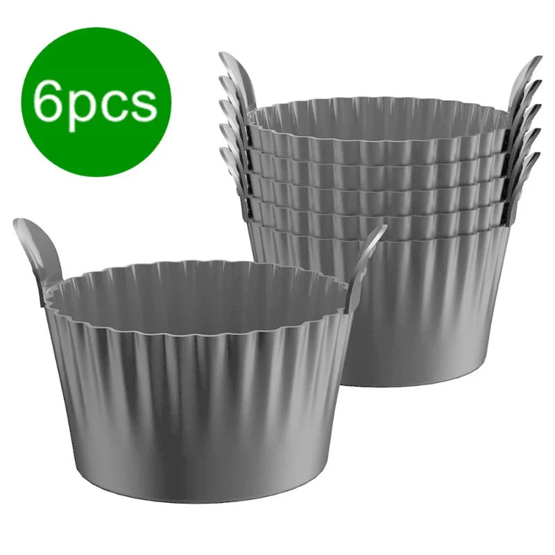 Silicone Air Fryer Egg Poacher Cupcake Baking Cups Reusable Non-Stick Ramekins for Air Fryer Ovens Air Fryer Silicone Basket