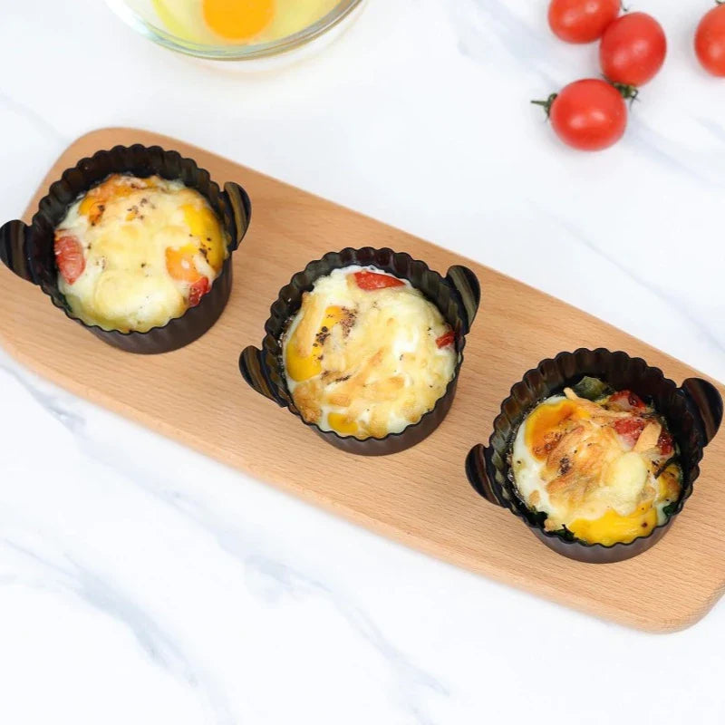 Silicone Air Fryer Egg Poacher Cupcake Baking Cups Reusable Non-Stick Ramekins for Air Fryer Ovens Air Fryer Silicone Basket